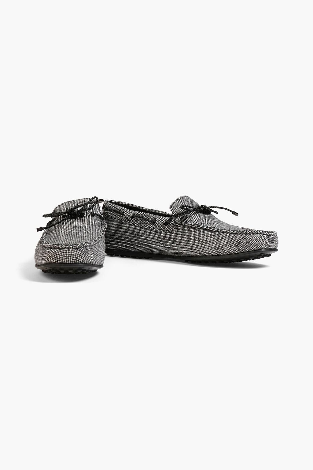TOD'S Heaven Laccetto houndstooth tweed driving shoes
