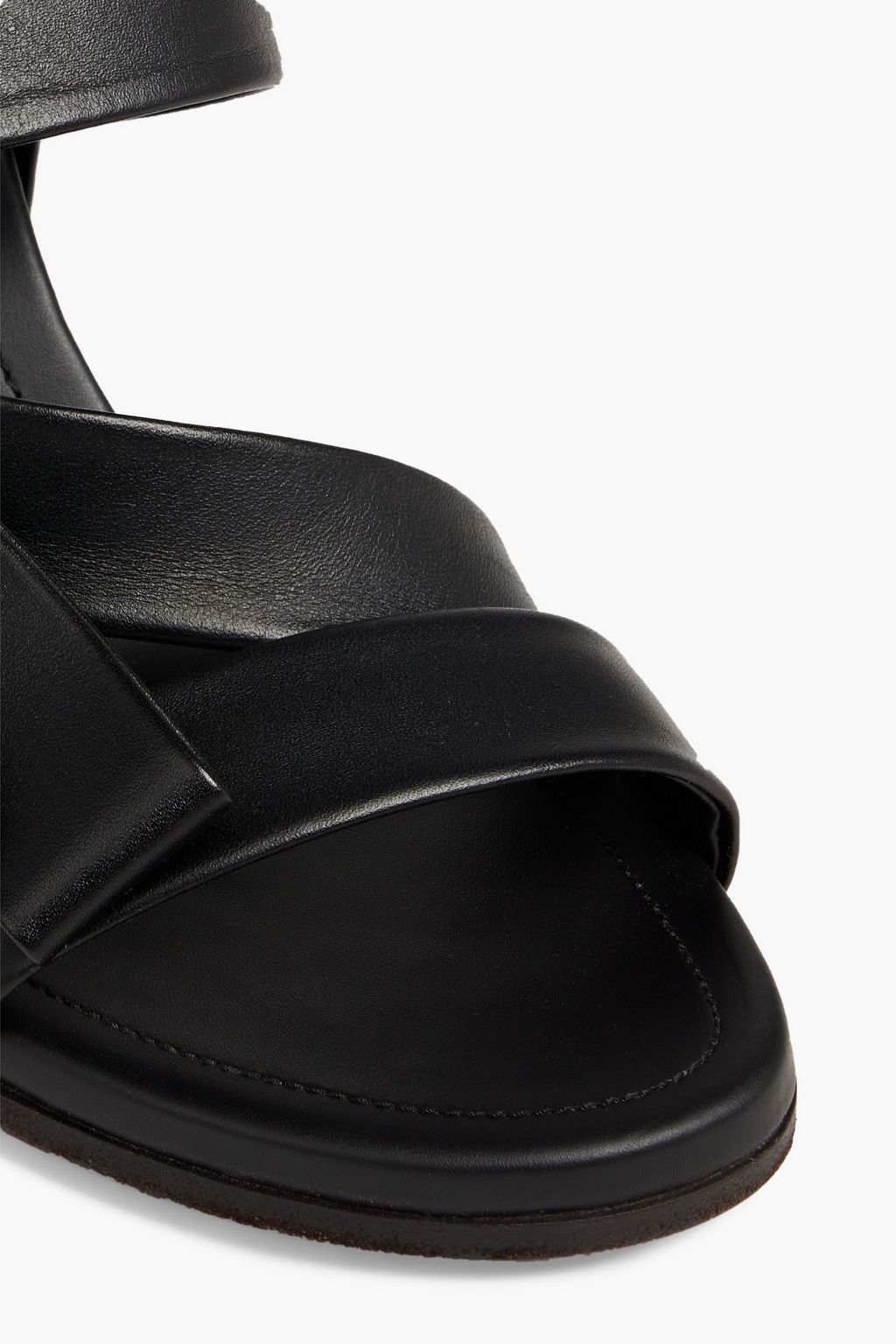 TOD'S Bow-embellished leather slingback sandals