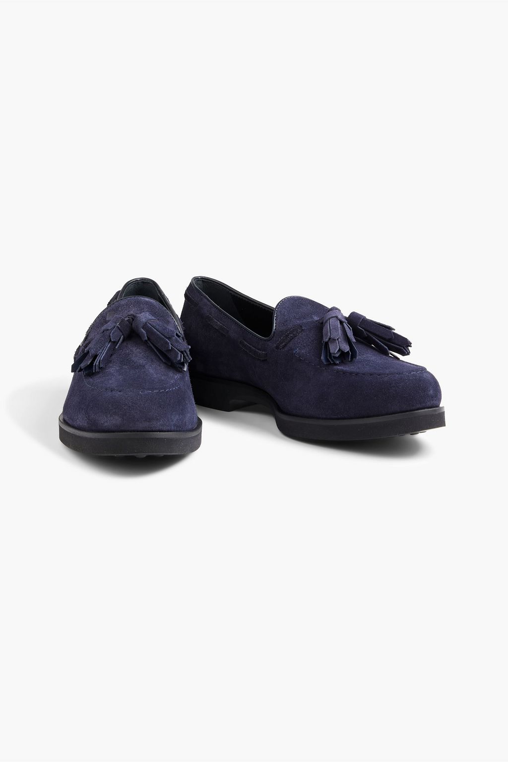TOD'S Tasseled suede loafers