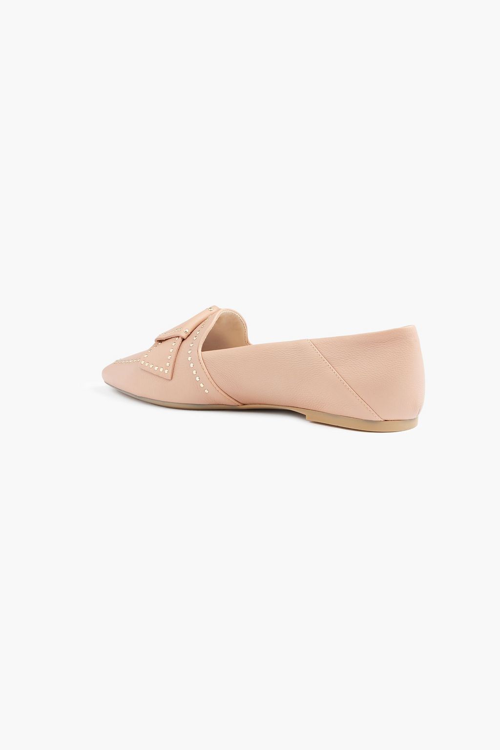TOD'S Embellished leather point-toe flats