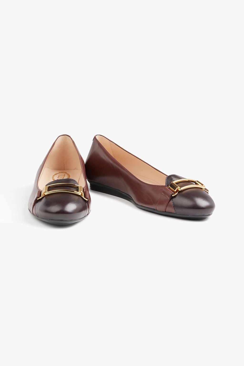 TOD'S Two-tone leather ballet flats