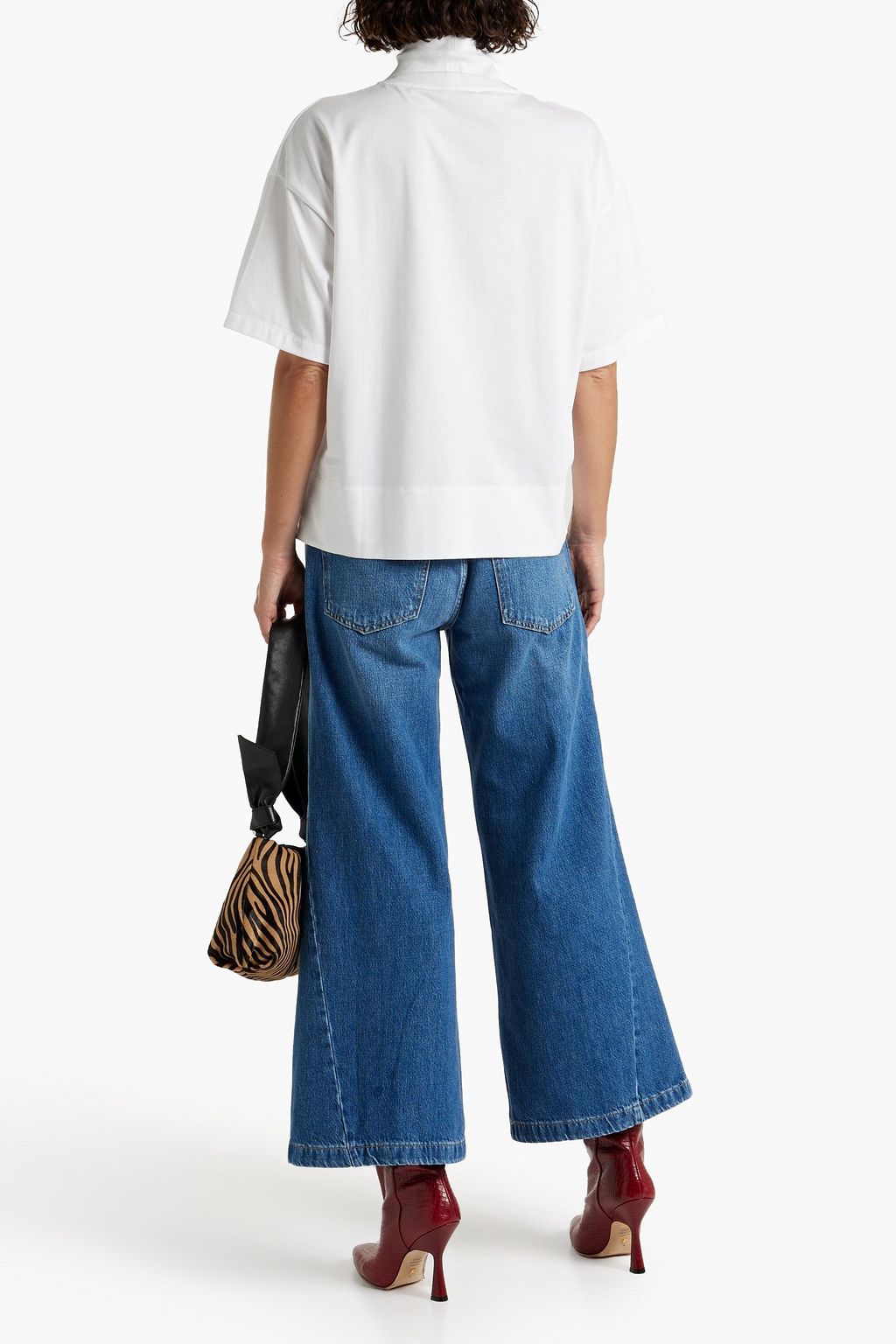 FRAME Le Pixie Palazzo high-rise wide-leg jeans