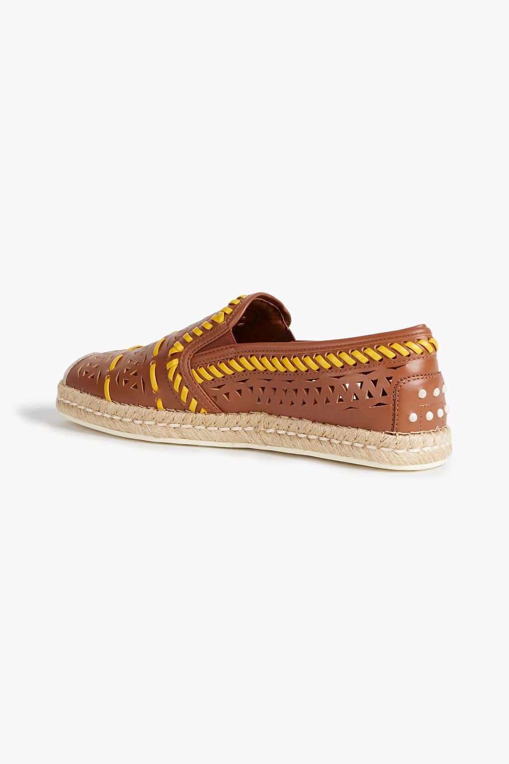 TOD'S حذاء إسبادريل من الجلد المقصوص بالليزر