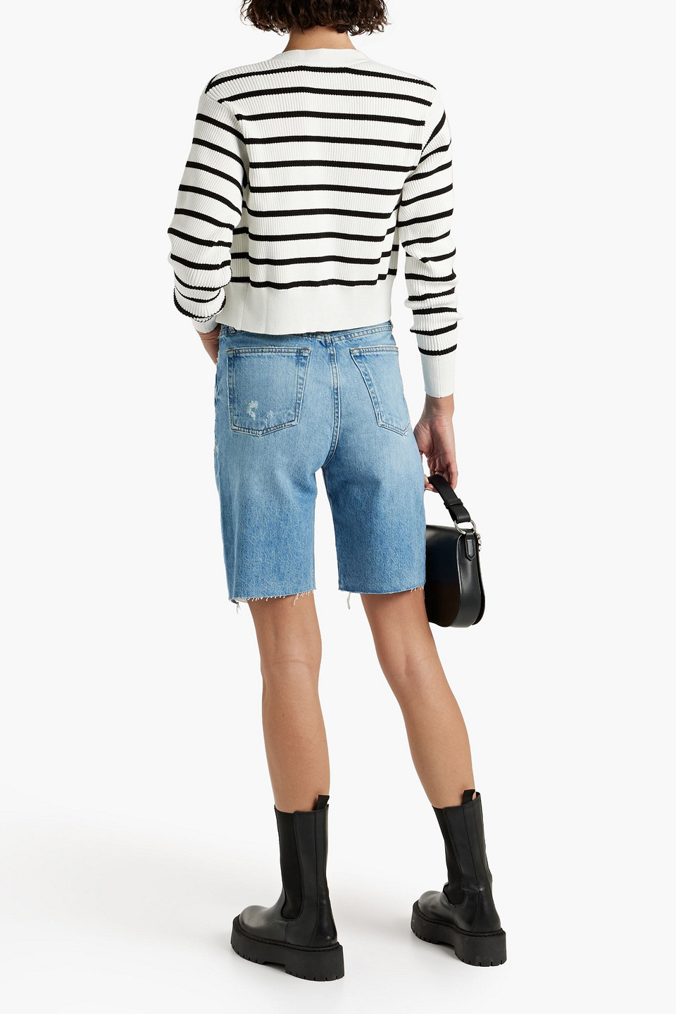  Frame - Jeansshorts In Distressed-optik - Blau - 23 