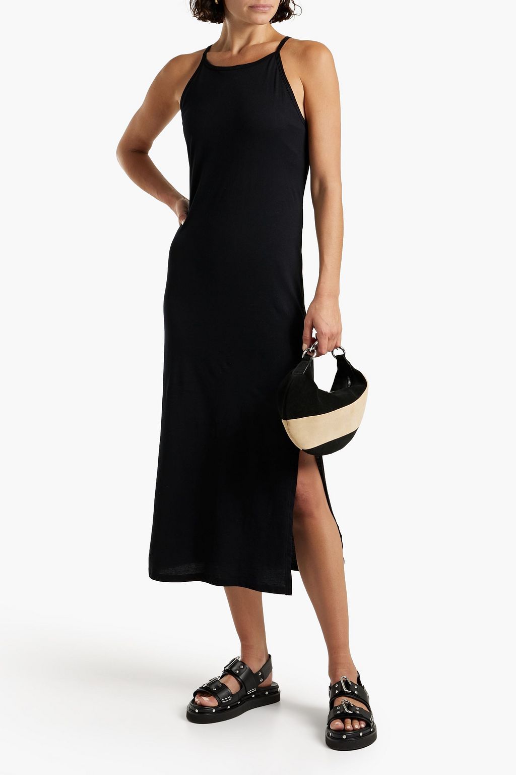 FRAME Pima cotton-jersey midi dress