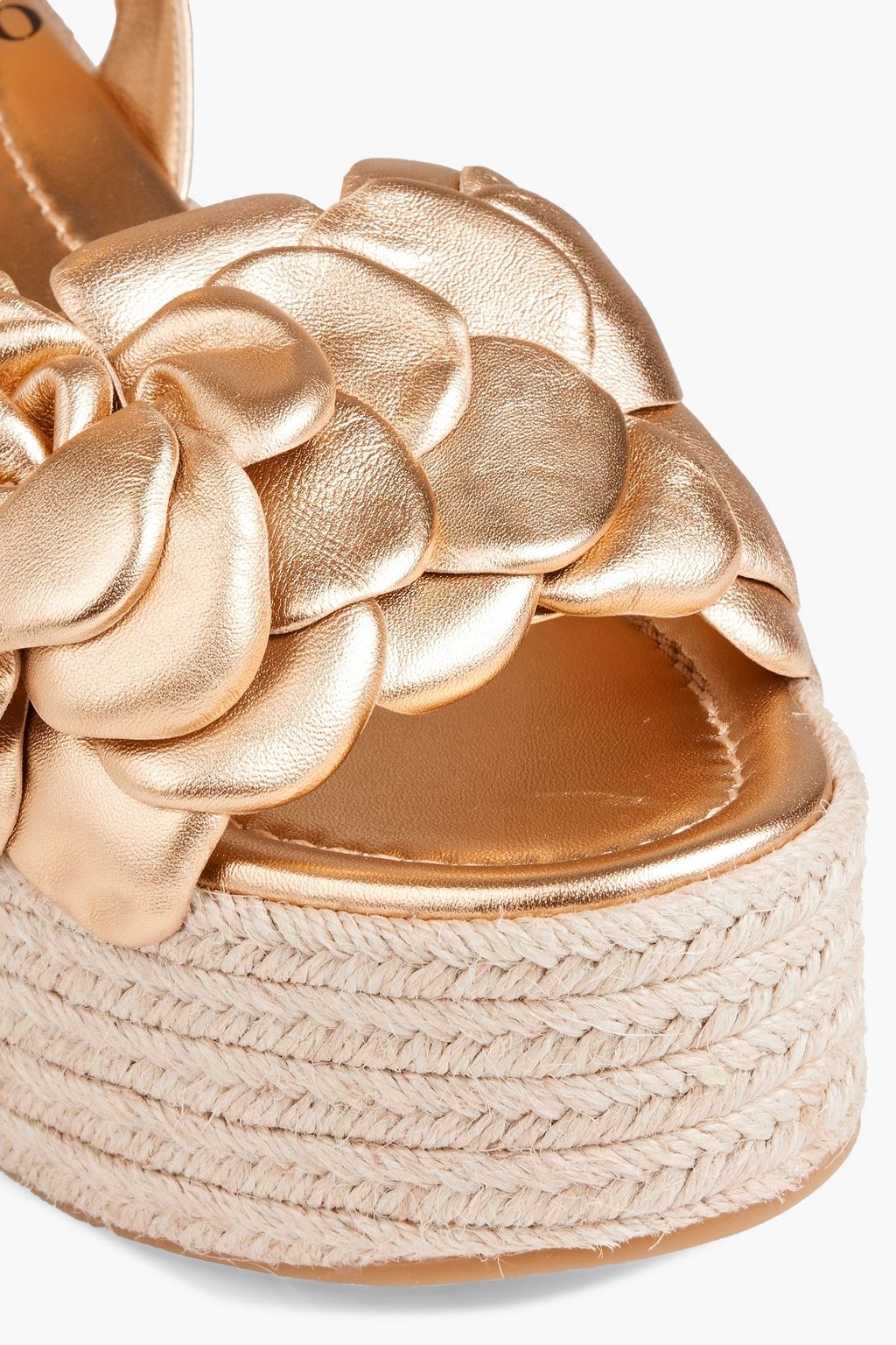 VALENTINO GARAVANI Atelier 03 Rose Edition metallic leather platform espadrille sandals