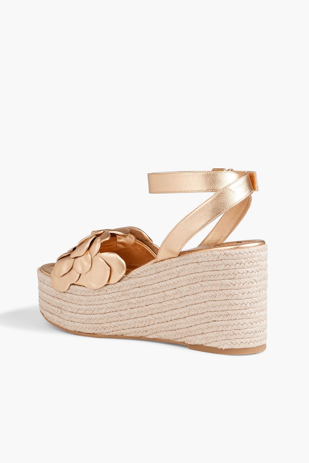VALENTINO GARAVANI Atelier 03 Rose Edition metallic leather platform espadrille sandals