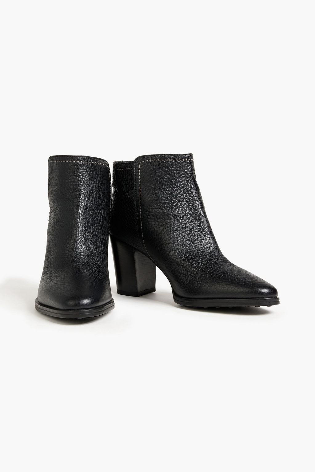 TOD'S Pebbled-leather ankle boots