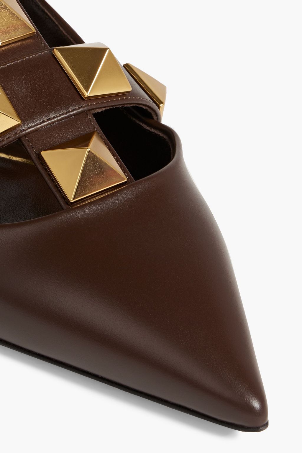 VALENTINO GARAVANI Roman Stud leather point-toe flats