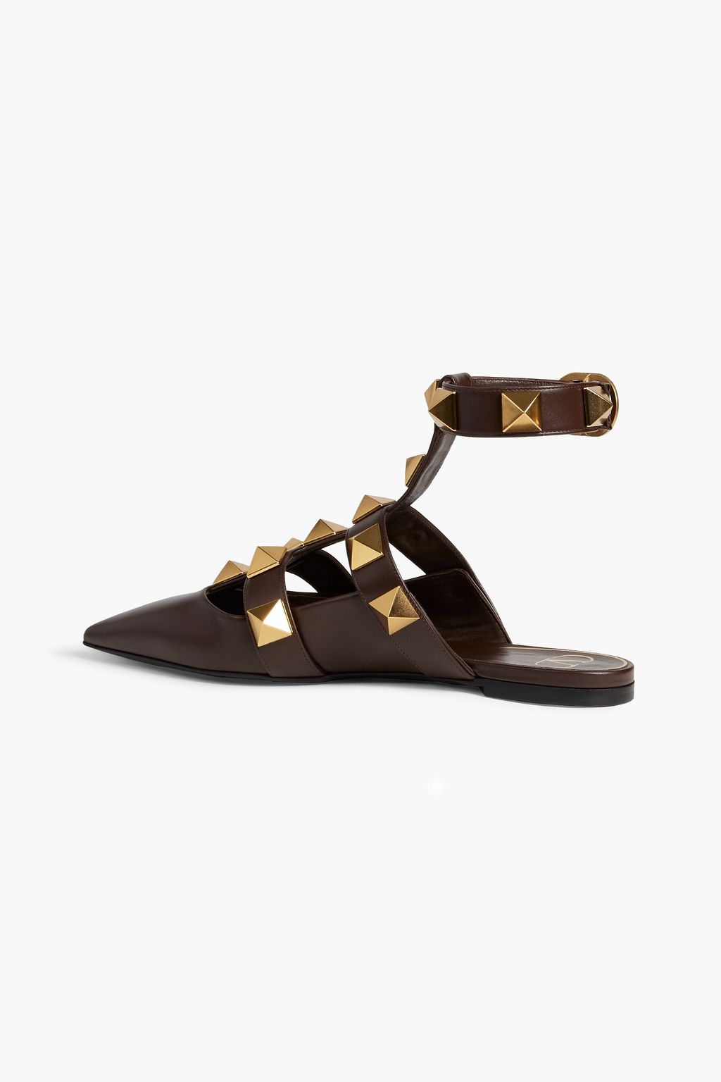 VALENTINO GARAVANI Roman Stud leather point-toe flats