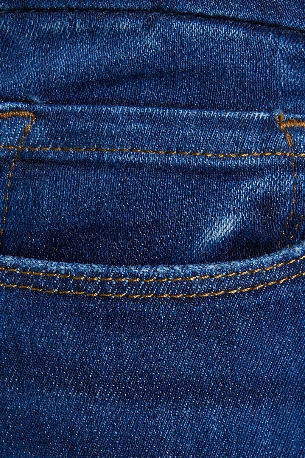 FRAME Le Mini Boot distressed mid-rise bootcut jeans