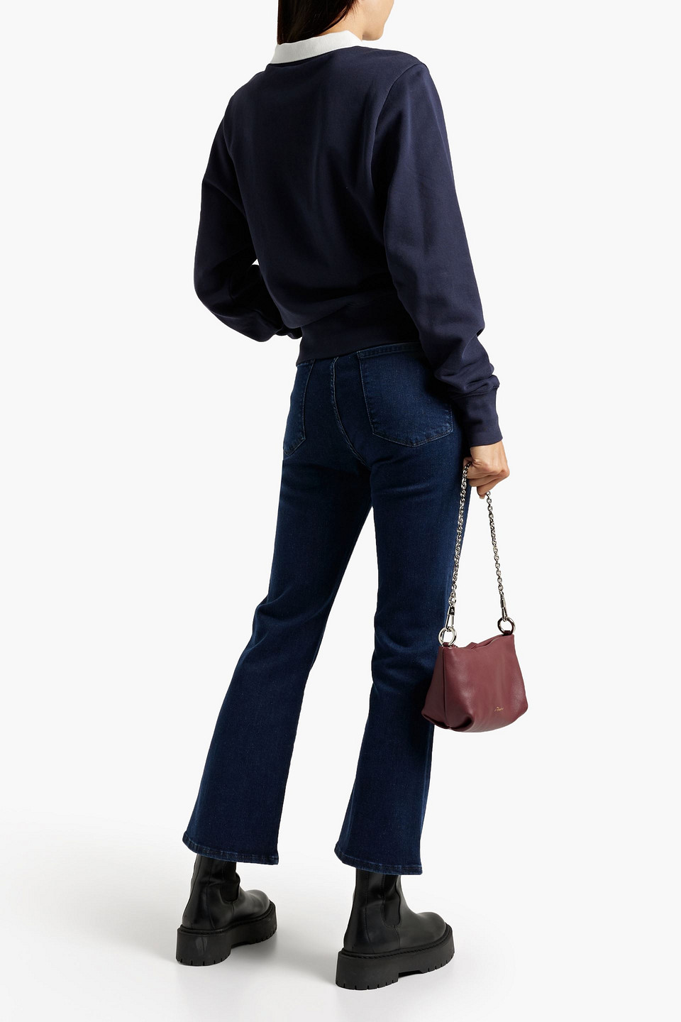 FRAME LE CROP MINI BOOT CROPPED MID-RISE BOOTCUT JEANS 3074457345633641653