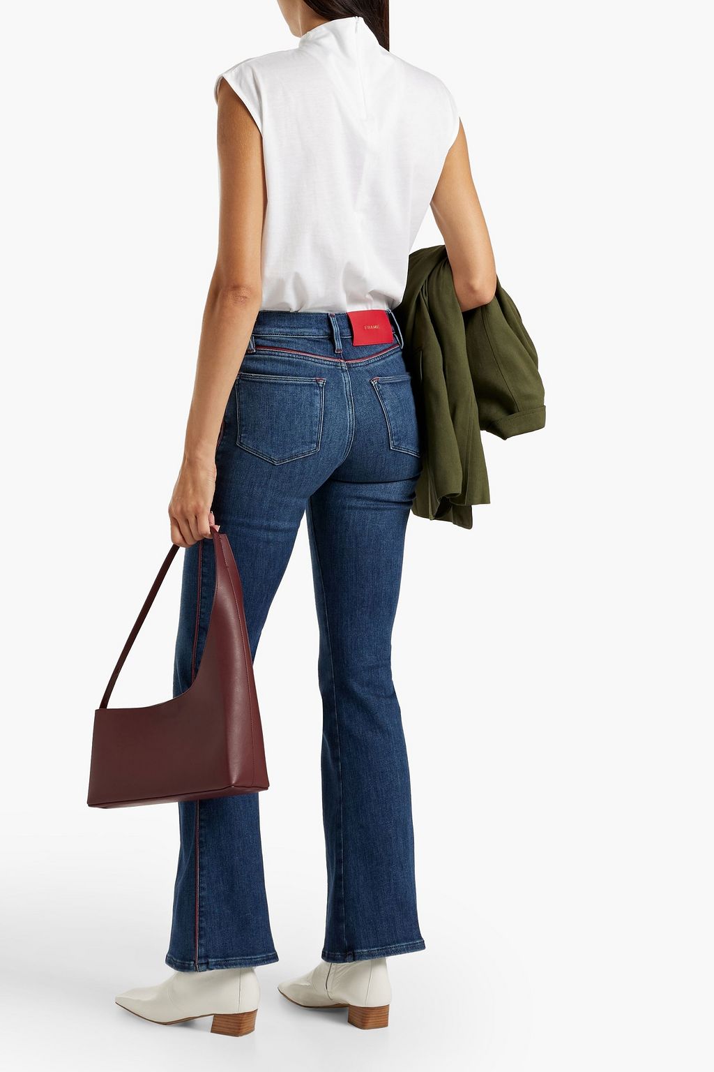 FRAME Le Pixie high-rise flared jeans