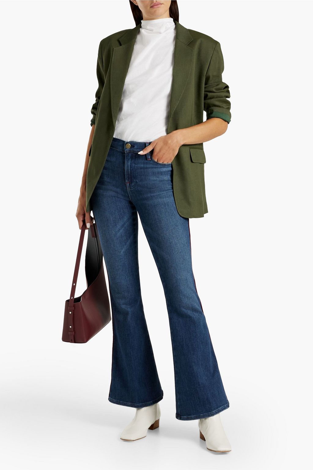 FRAME Le Pixie high-rise flared jeans