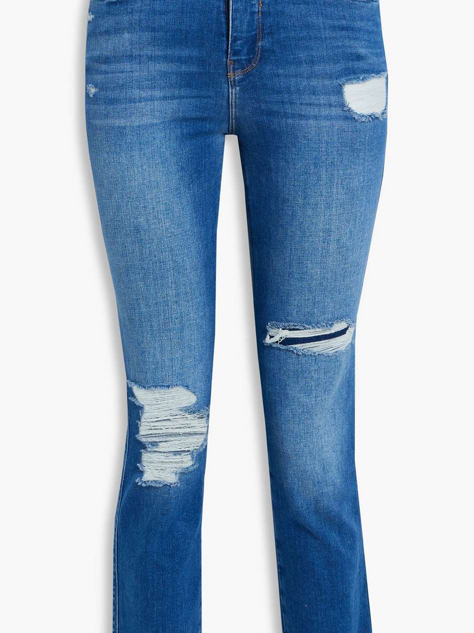 le sylvie slender distressed high-rise slim-leg jeans