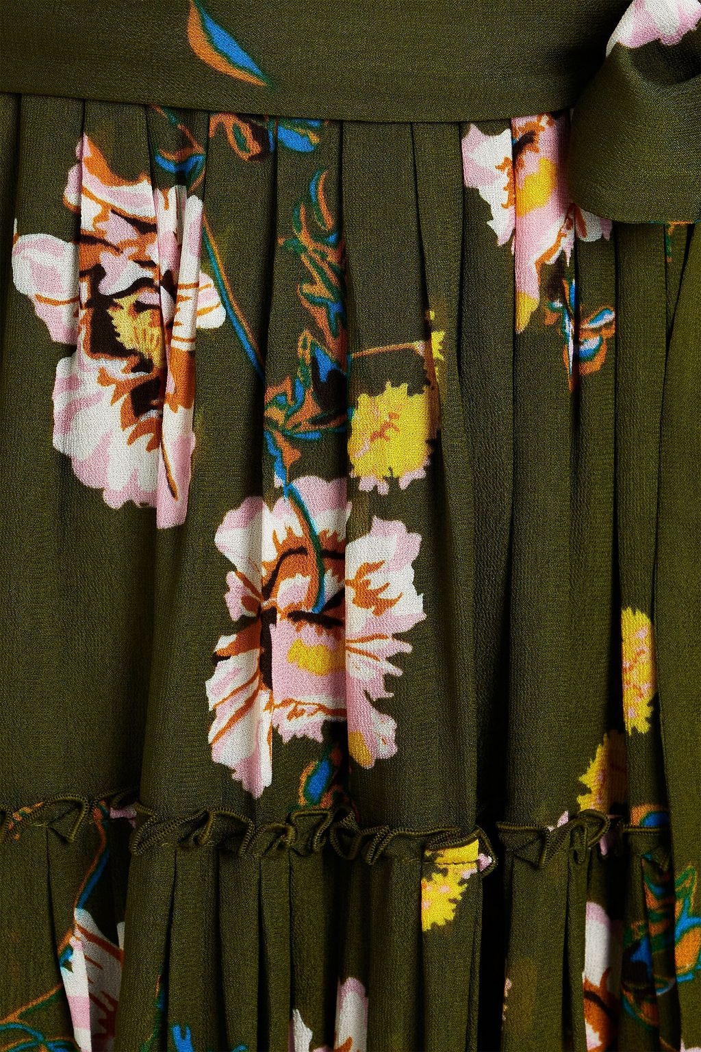 DIANE VON FURSTENBERG Kent pleated floral-print crepe midi dress