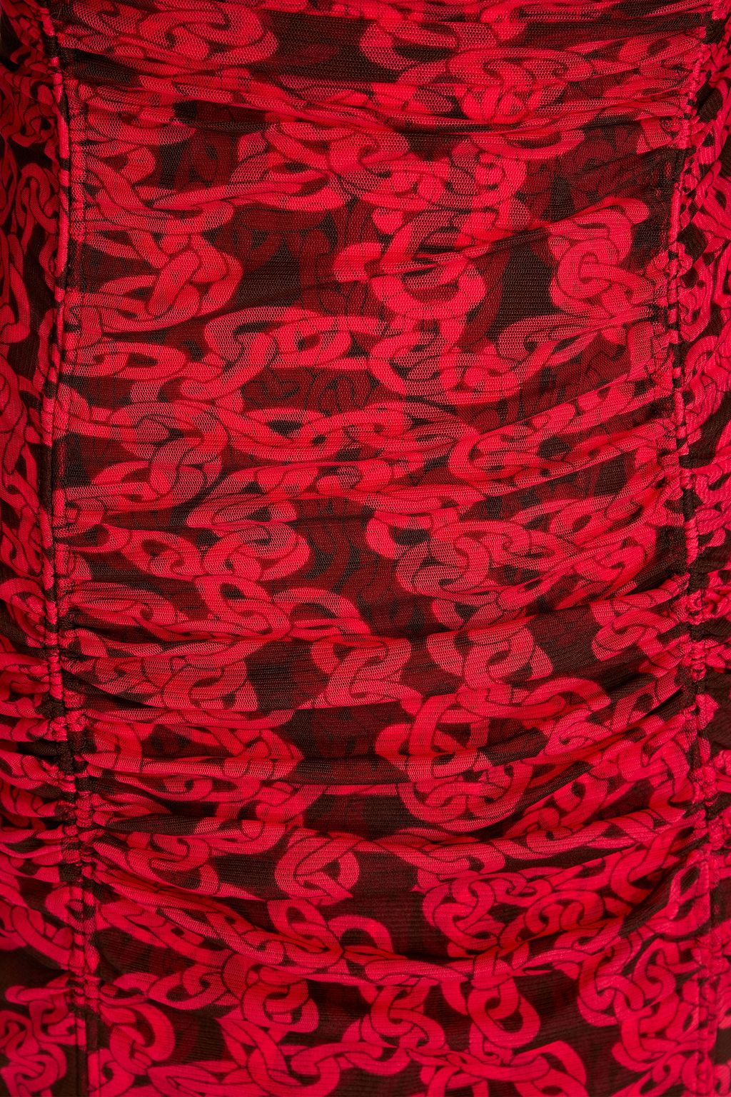 DIANE VON FURSTENBERG فستان متوسط الطول من الشبك بتصميم ملموم مزين بطبعات على شكل زهور