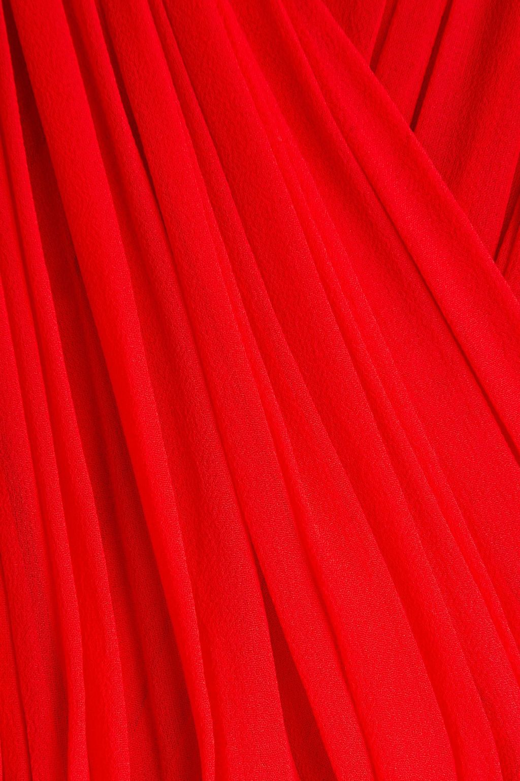 OSCAR DE LA RENTA Strapless plissé silk-chiffon and tulle midi dress