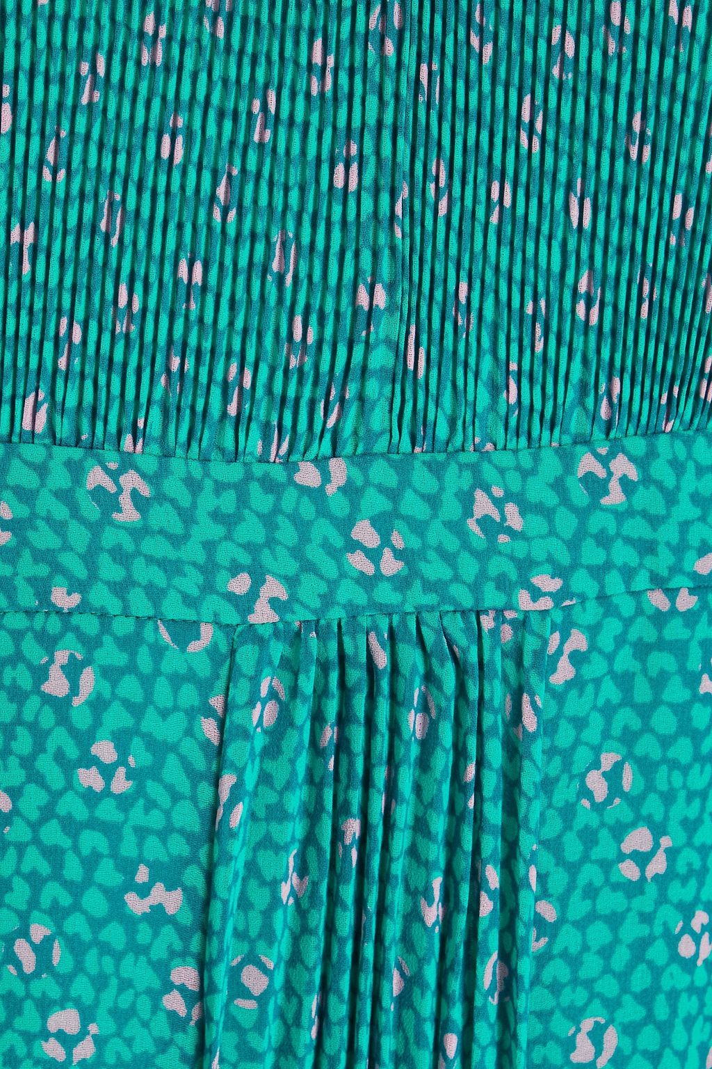 DIANE VON FURSTENBERG Darien pleated floral-print georgette midi dress