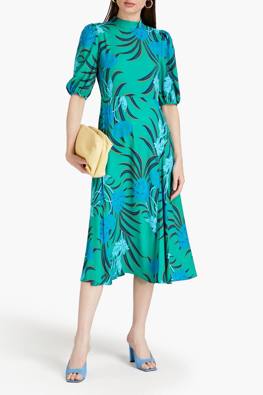 DIANE VON FURSTENBERG Nella printed crepe de chine midi dress