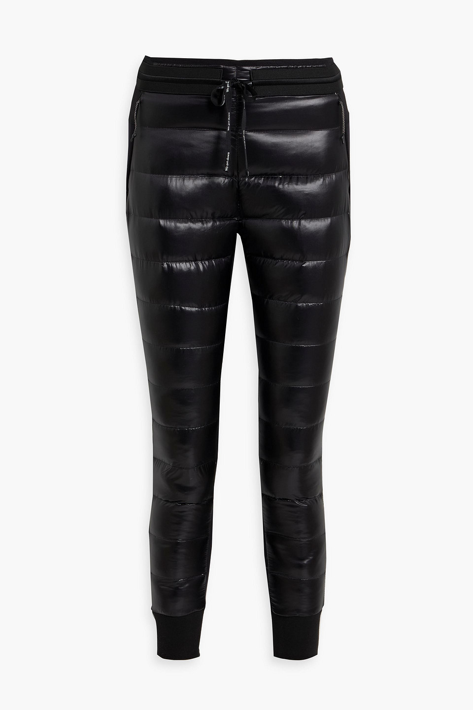 Holden Fleece-paneled Quilted Shell Track Pants In Black
