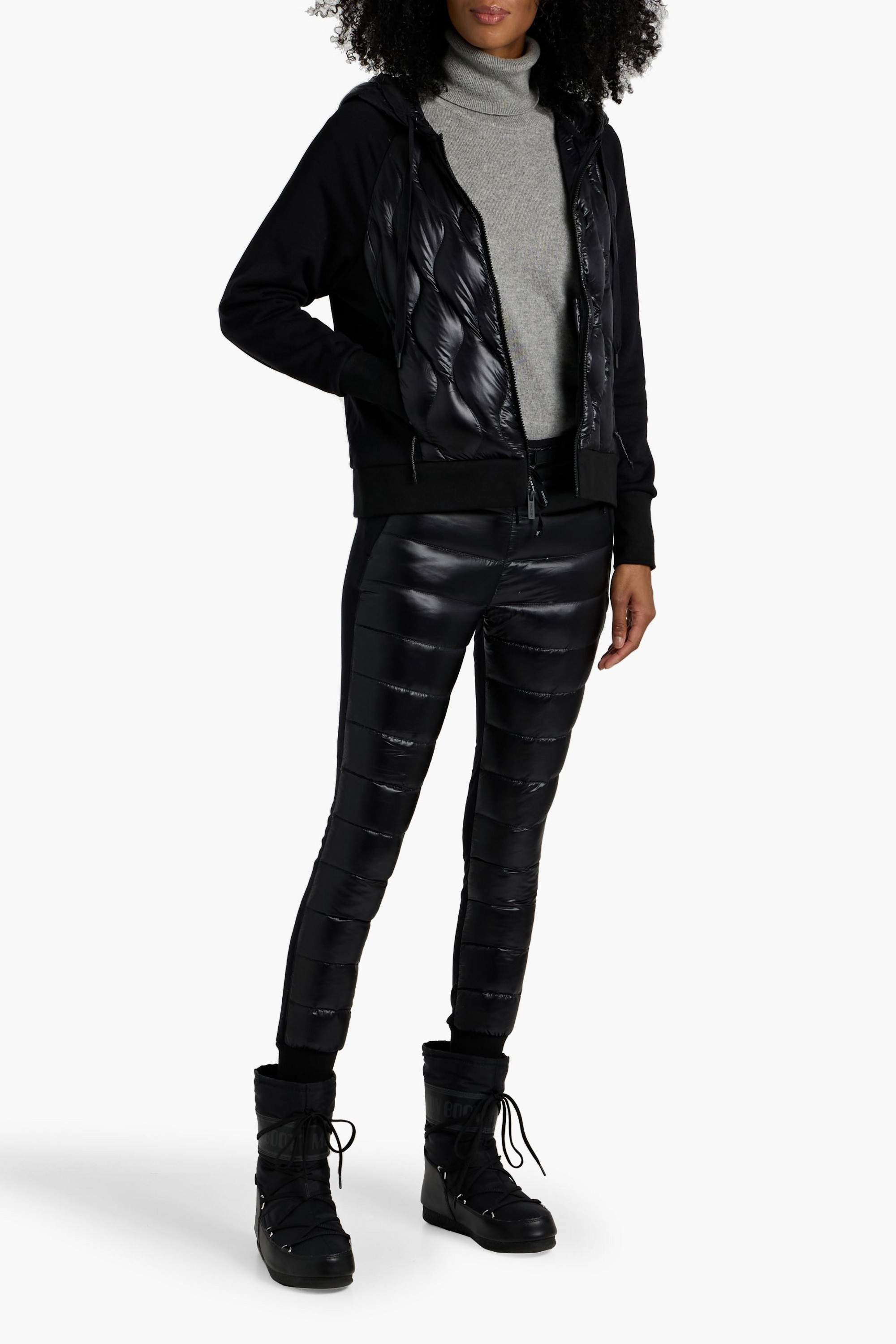 HOLDEN Fleece-paneled quilted shell track pants