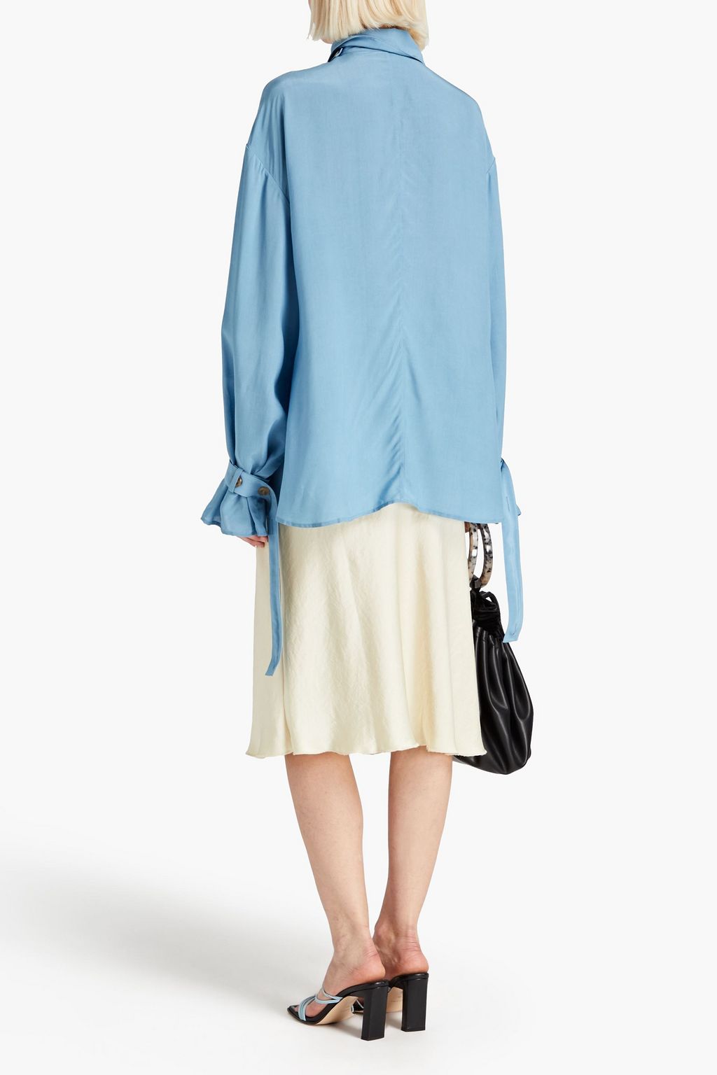 REJINA PYO Astrid Bluse aus Cady mit Falten
