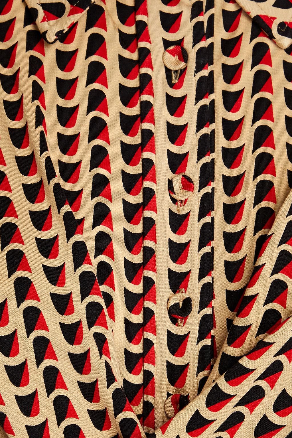DIANE VON FURSTENBERG جمبسوت ’ميشيل’ من الجيرسيه مزين بطبعات ومزود بحزام