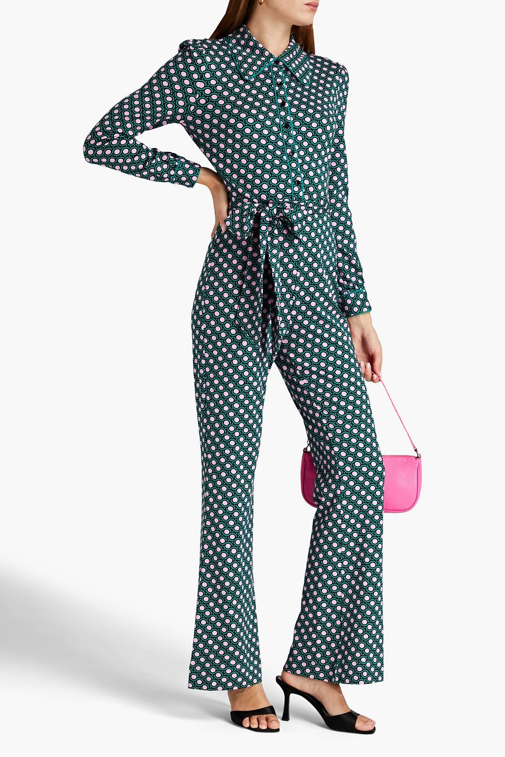DIANE VON FURSTENBERG Milly printed stretch-jersey jumpsuit