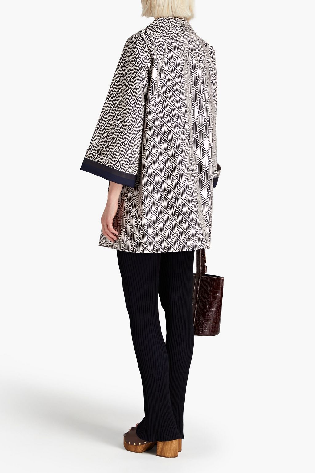 CHLOÉ Logo-print cotton-gabardine trench coat