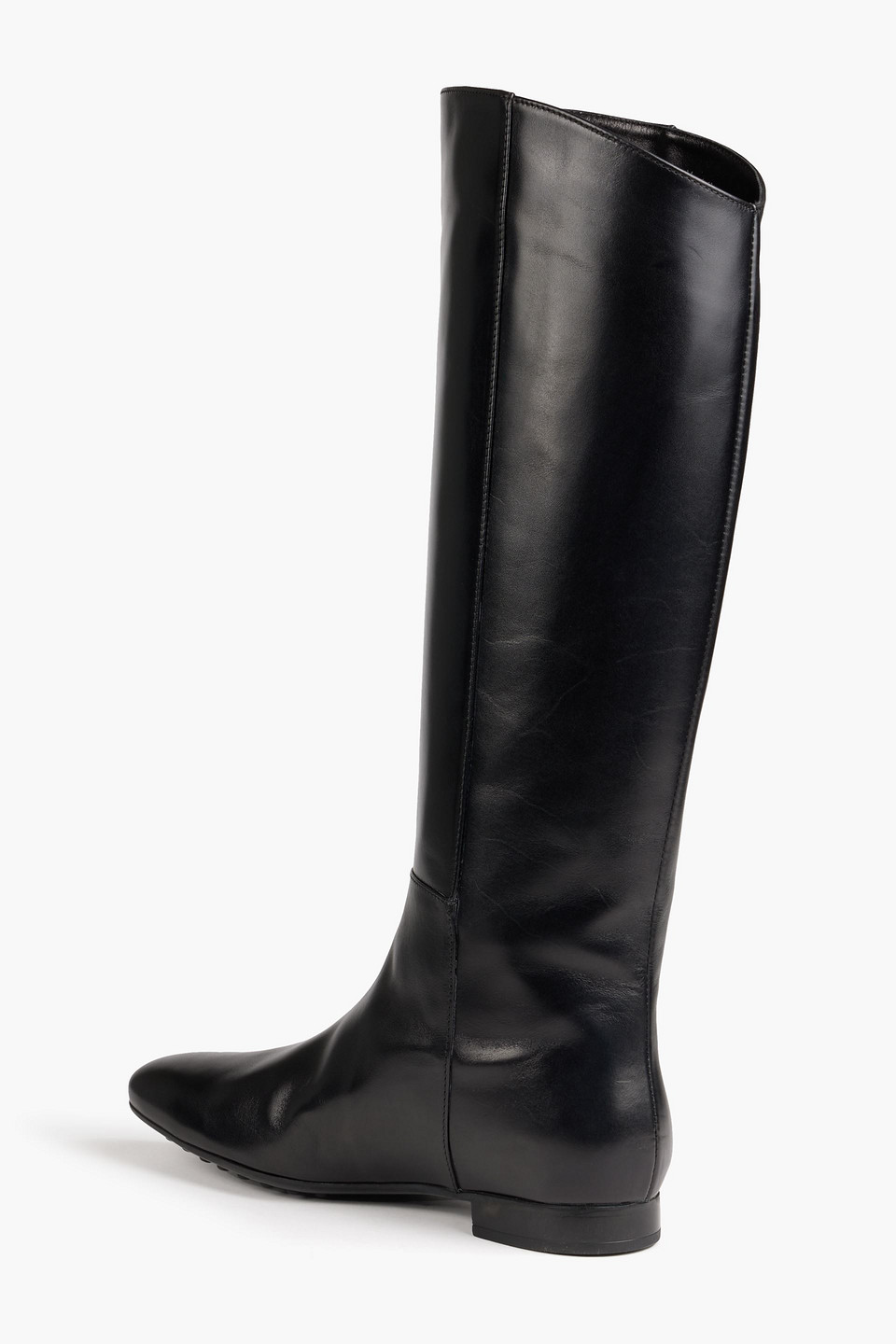 Tod's Leather Knee Boots In Black