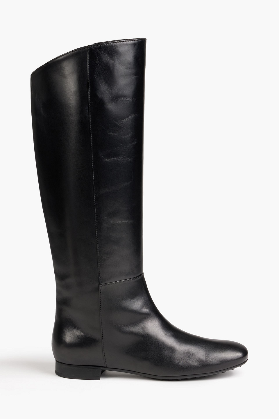 Tod's Leather Knee Boots In Black