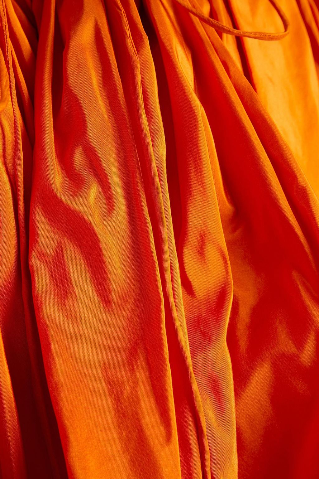 OSCAR DE LA RENTA Gathered silk-taffeta blouse