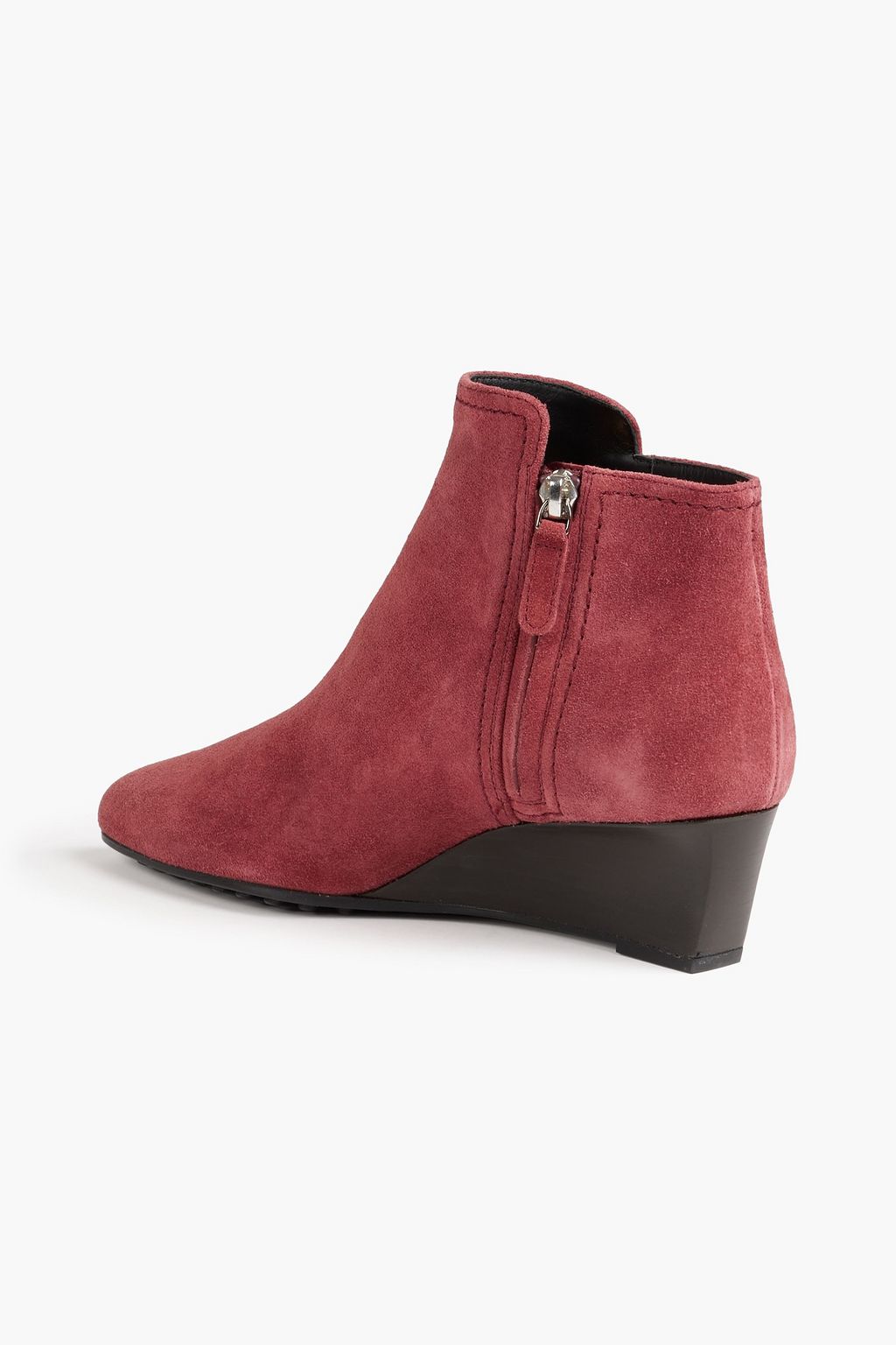 TOD'S Suede wedge ankle boots