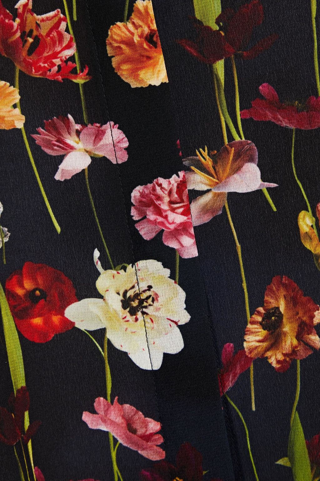 OSCAR DE LA RENTA Floral-print silk crepe de chine blouse