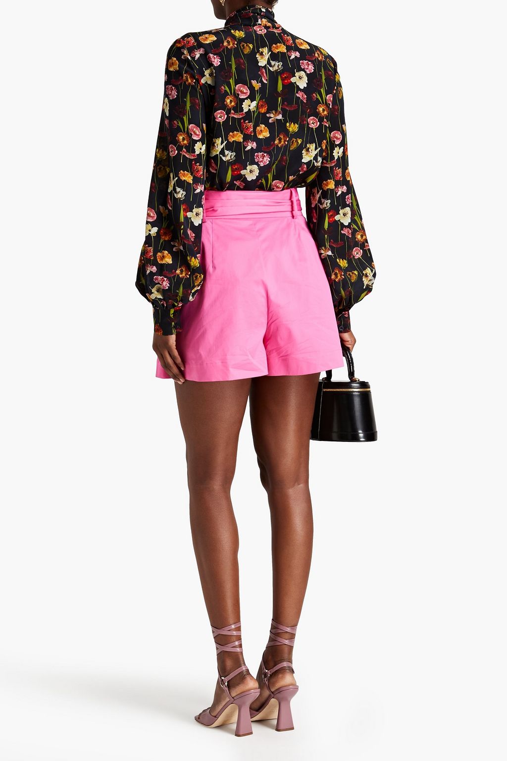 OSCAR DE LA RENTA Floral-print silk crepe de chine blouse