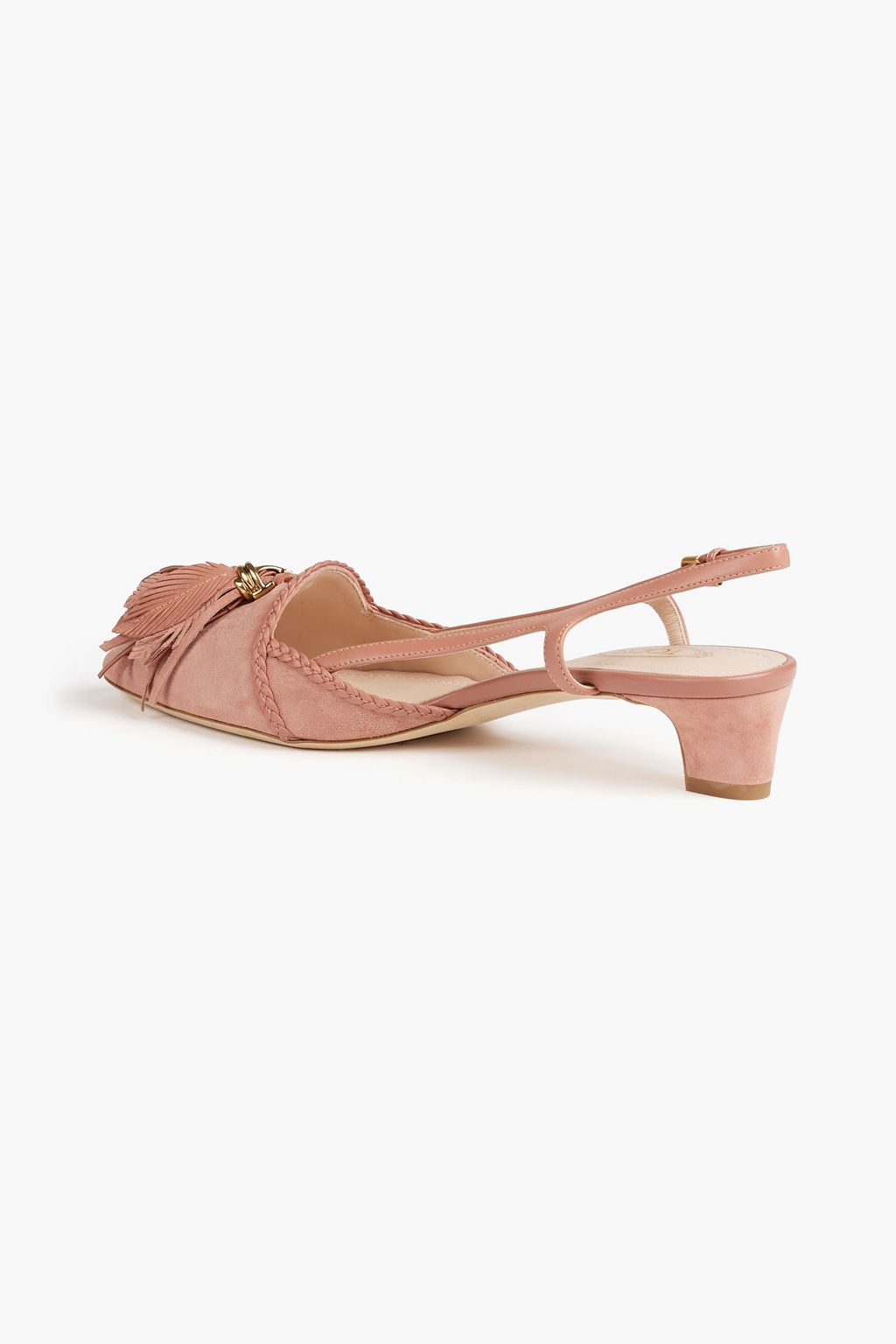 TOD'S Embellished suede pumps