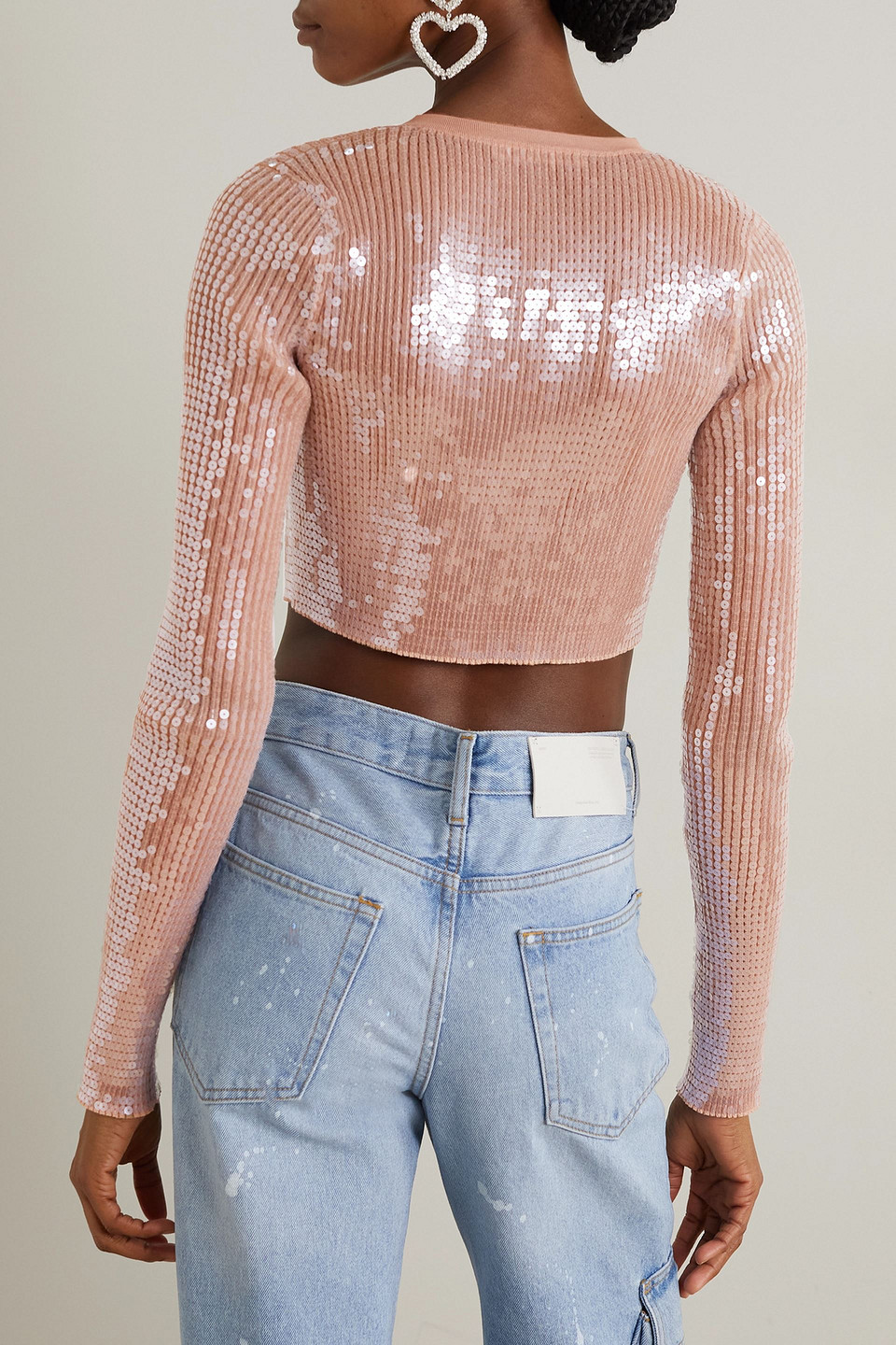  Alexander Wang - Cardigan Aus Strick Mit Pailletten - Pink - Xs 