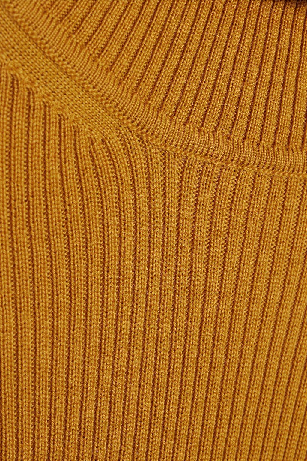 IRIS & INK Floriane ribbed merino wool turtleneck sweater
