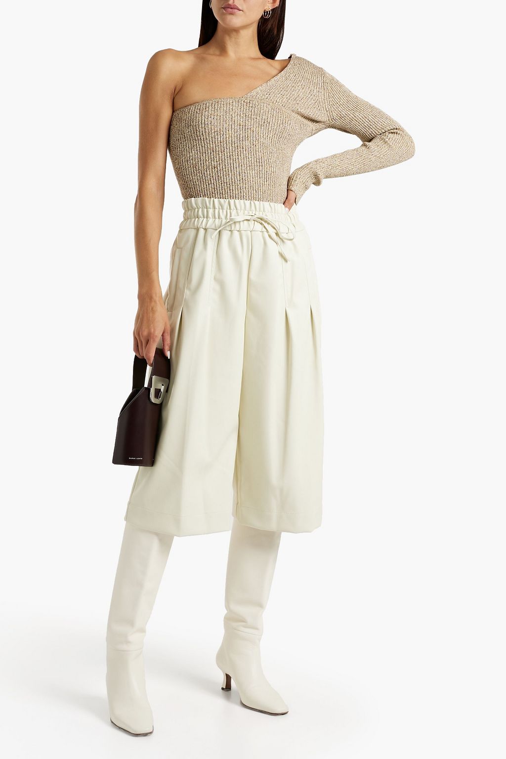 3.1 PHILLIP LIM Pleated faux leather culottes