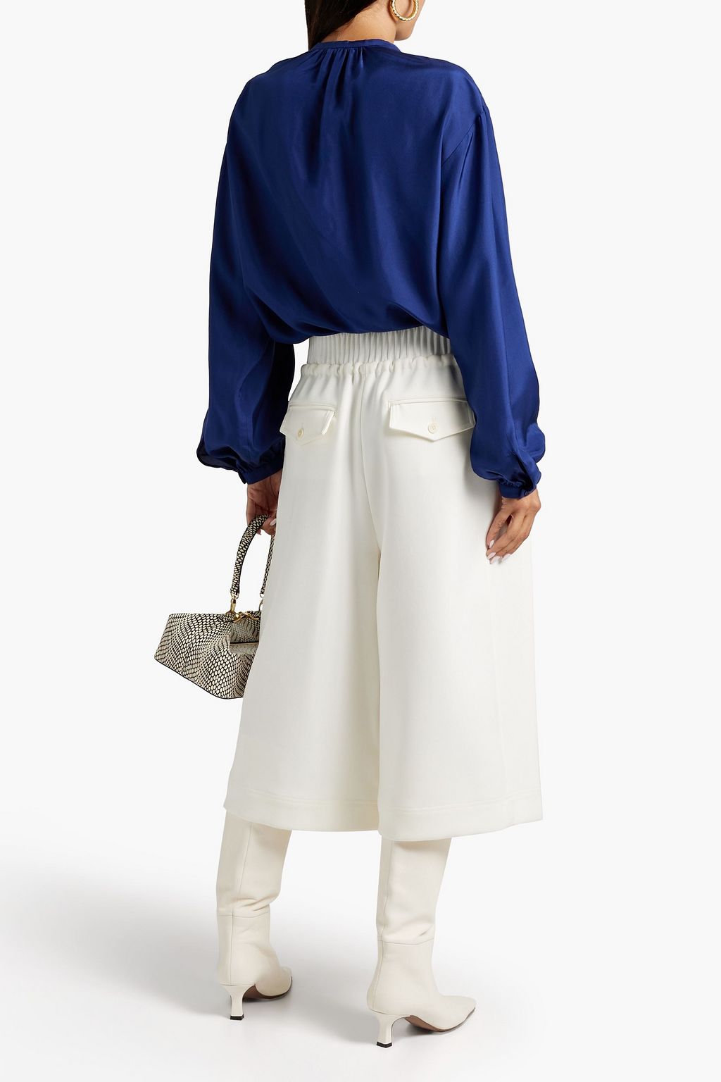 JOSEPH Bowell gathered silk-habotai blouse