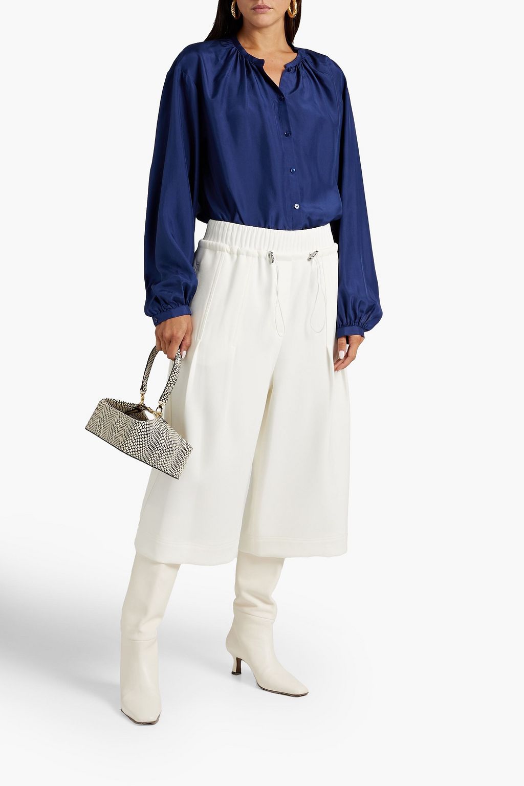 JOSEPH Bowell gathered silk-habotai blouse