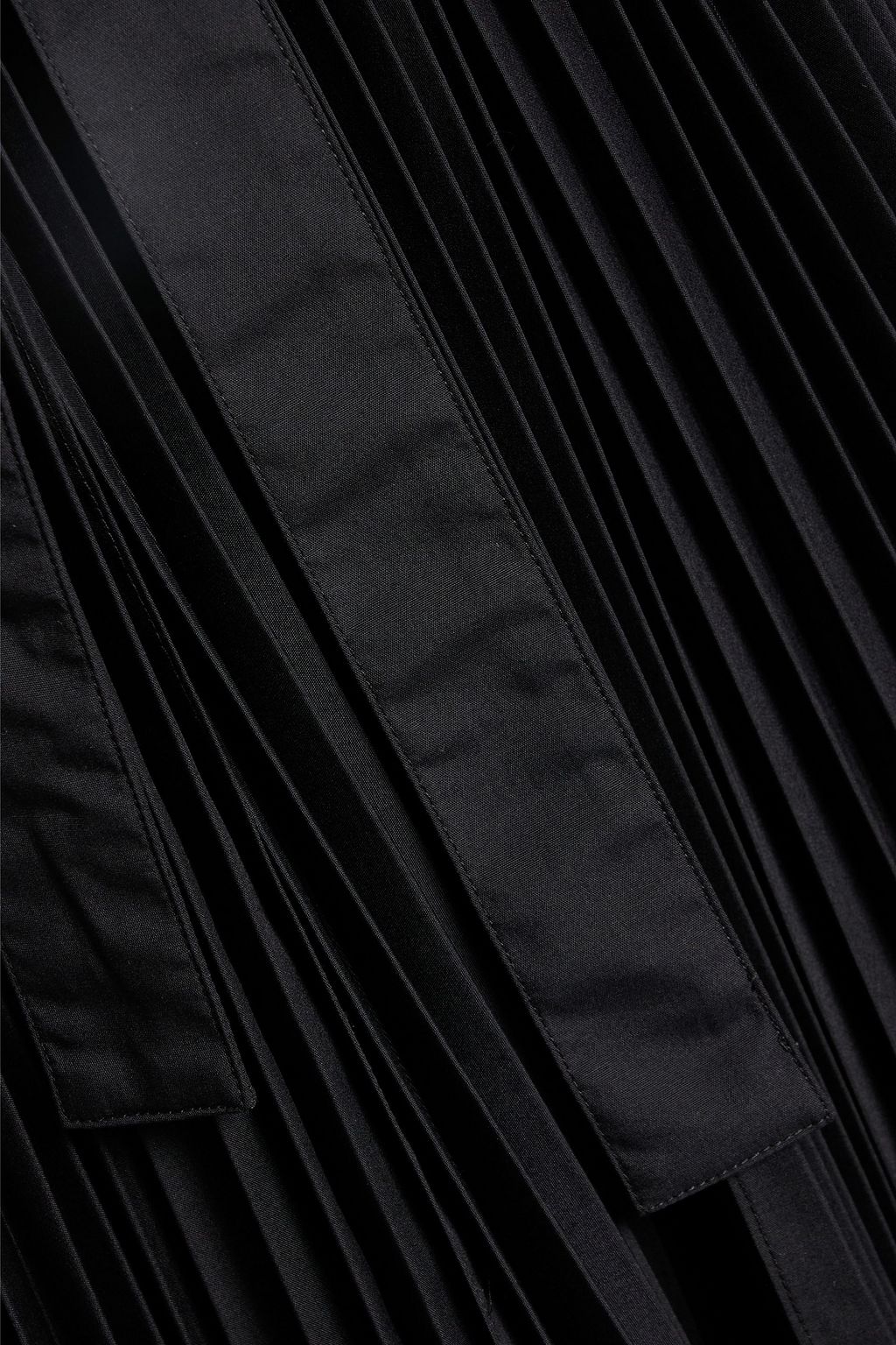 ROSETTA GETTY Wrap-effect pleated poplin skirt