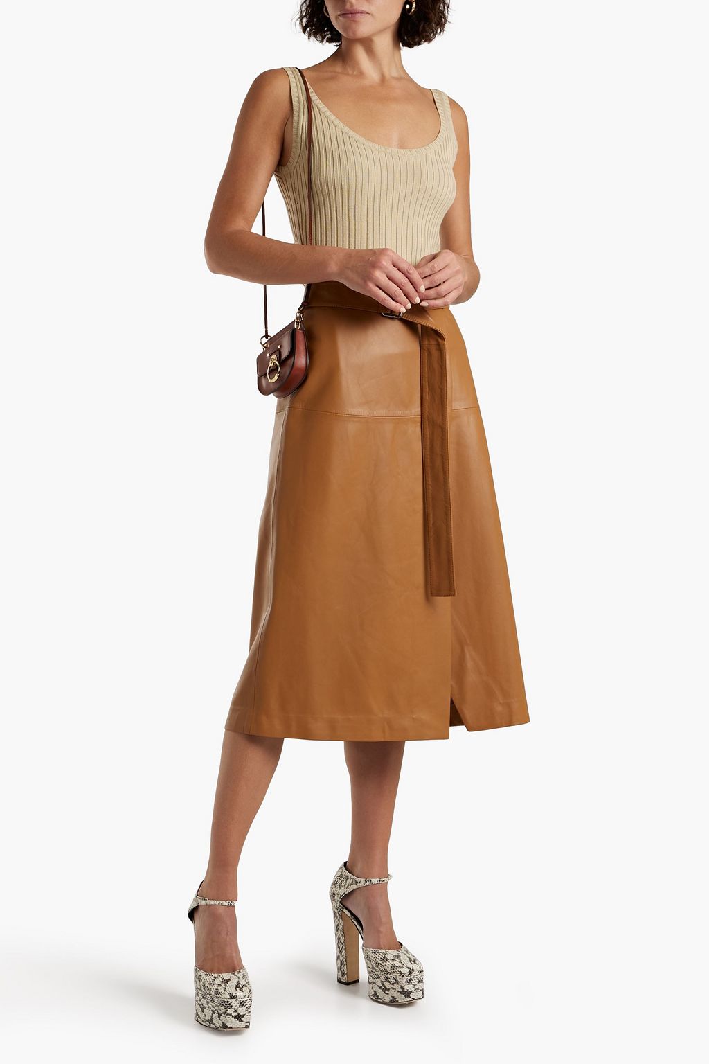 CHLOÉ Ribbed wool and cashmere-blend tank