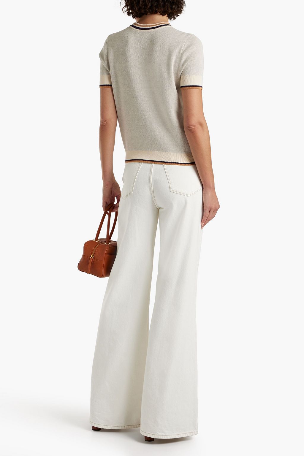 ZIMMERMANN Jacquard-knit cotton top