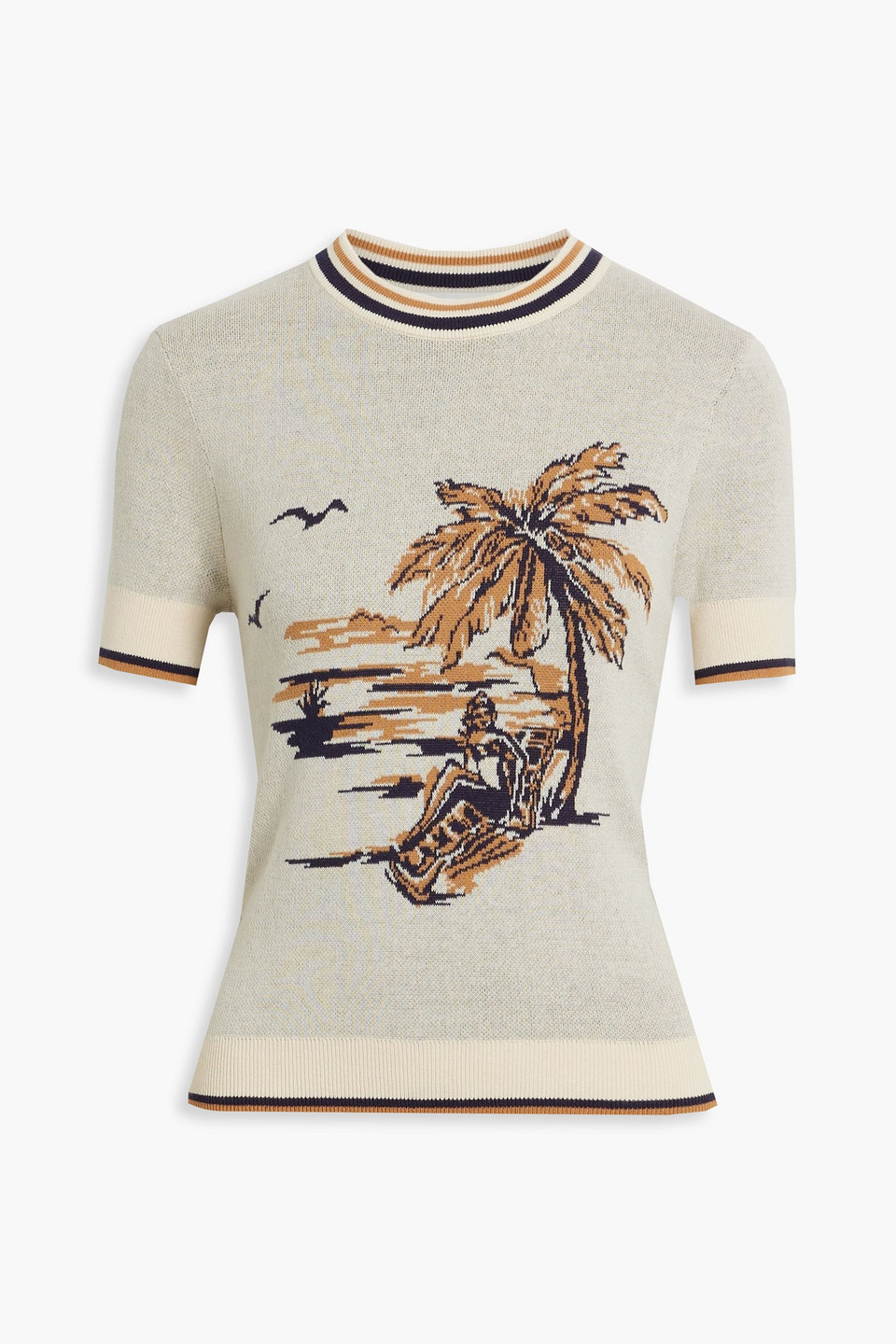 Zimmermann Jacquard-knit Cotton Top In Neutral