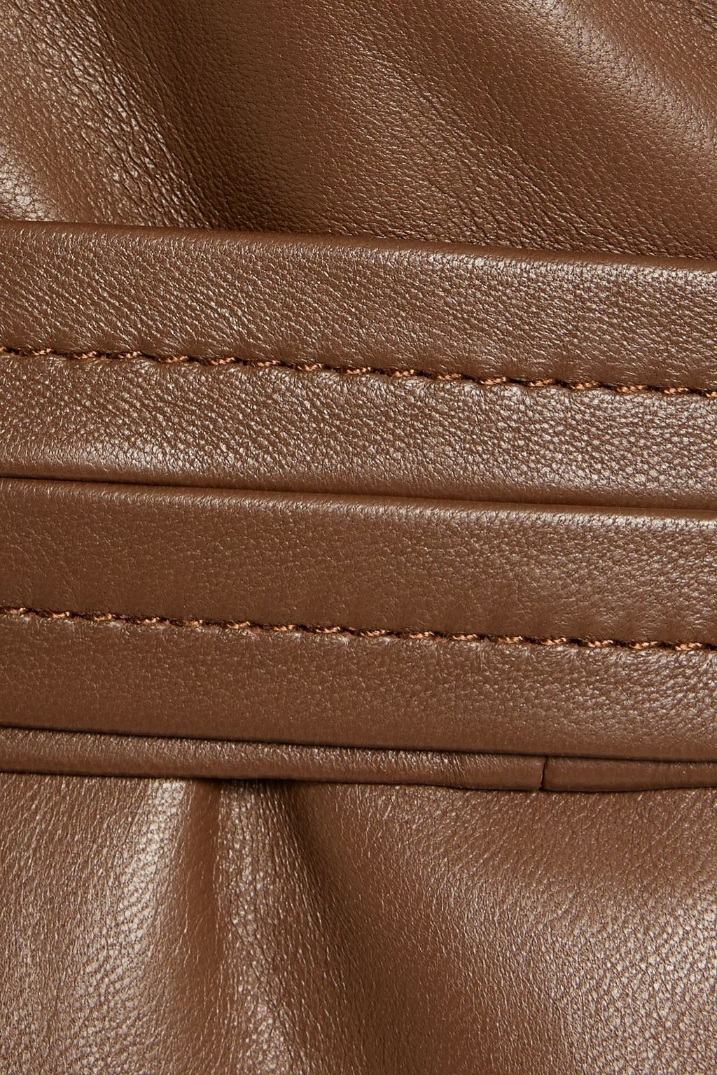 JOSEPH Dibo wrap-effect leather midi dress