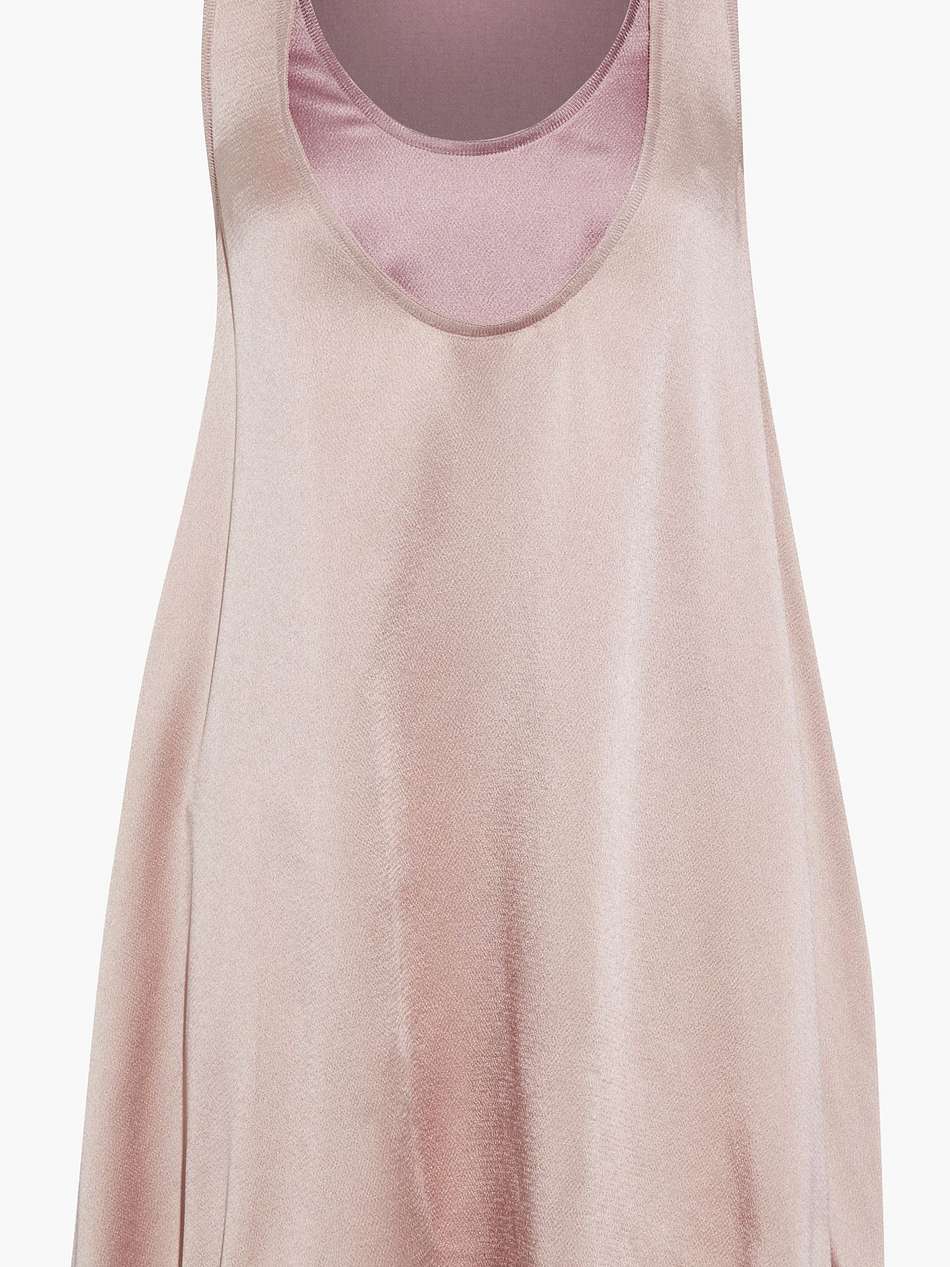 layered hammered satin-crepe mini dress