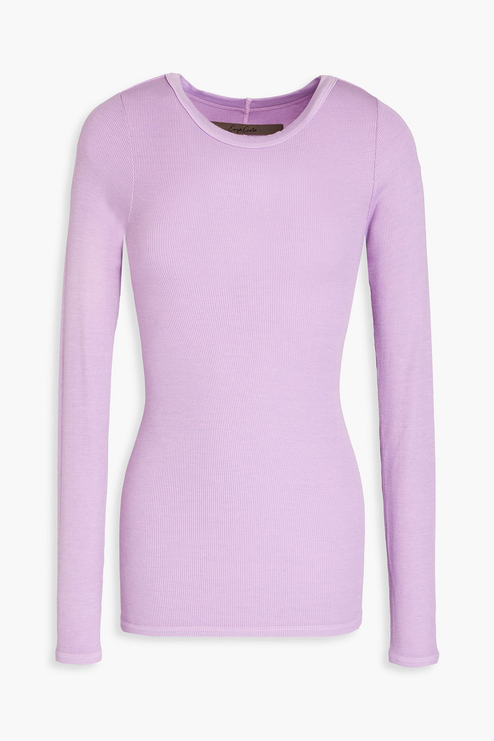 ENZA COSTA RIBBED JERSEY TOP