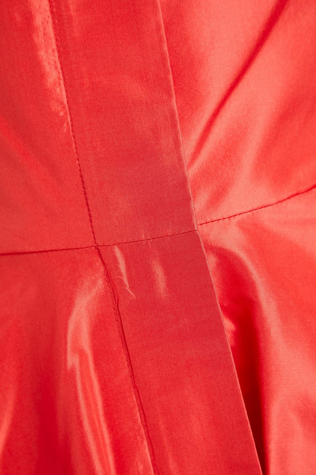 OSCAR DE LA RENTA Gathered silk-taffeta dress